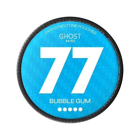 77 GHOST mini Bubble Gum - 20mg - fresh Bubblegum flavour, all-white nicotine pouch by Luna Corporate