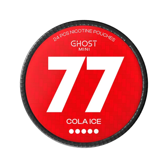 77 GHOST mini Cola Ice - 20mg - bold Cola flavour, all-white nicotine pouch by Luna Corporate