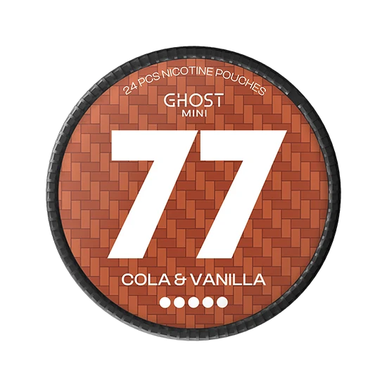 77 GHOST mini Cola & Vanilla - 20mg - fresh Cola, Vanilla flavour, all-white nicotine pouch by Luna Corporate