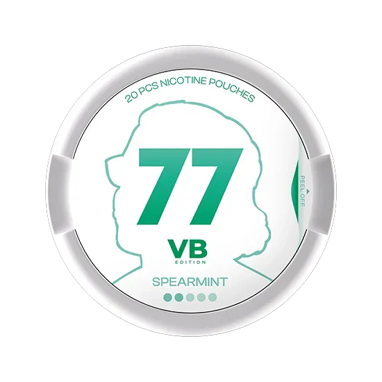 77 VB Edition Spearmint - 5.2mg - juicy Spearmint flavour, all-white nicotine pouch by Luna Corporate