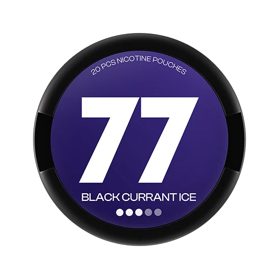 77 Black Currant Ice - 10.4mg - cool Blackcurrant flavour, all-white nicotine pouch by Luna Corporate