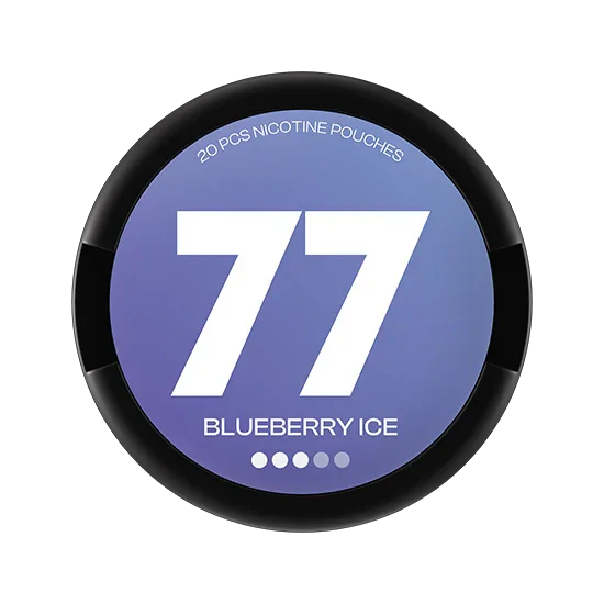 77 Blueberry Ice - 10.4mg - refined Blueberry flavour, all-white nicotine pouch by Luna Corporate