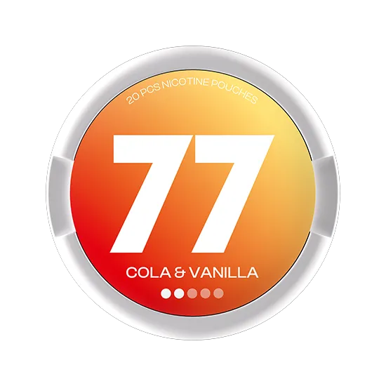 77 Cola & Vanilla - 5.2mg - frosty Cola, Vanilla flavour, all-white nicotine pouch by Luna Corporate