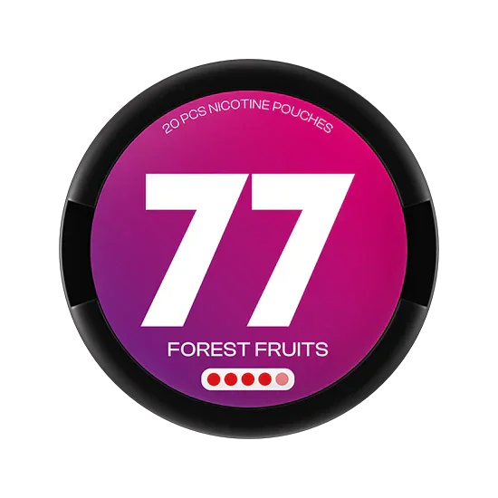 77 Forest Fruits - 15.6mg - fruity Forest Fruit flavour, all-white nicotine pouch by Luna Corporate