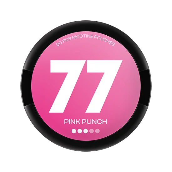 77 Pink Punch - 10.4mg - smooth Lemon, Berry flavour, all-white nicotine pouch by Luna Corporate