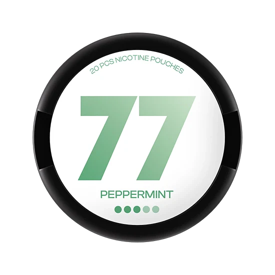 77 Peppermint - 10.4mg - smooth Peppermint flavour, all-white nicotine pouch by Luna Corporate