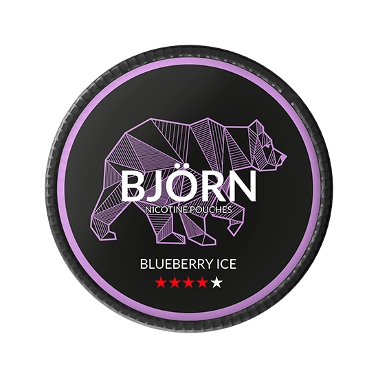 BJORN Blueberry Ice - 9.1mg - smooth Blueberry flavour, all-white nicotine pouch by Luna Corporate