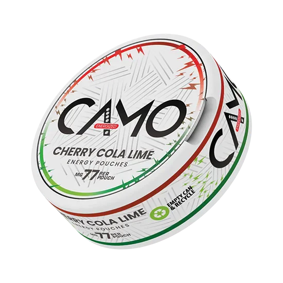 CAMO Cherry Cola Lime (77mg Caffeine) slim pouches, flavour: Cherry, Cola, Lime