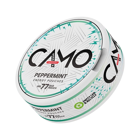 CAMO Peppermint (77mg Caffeine) slim pouches, flavour: Peppermint