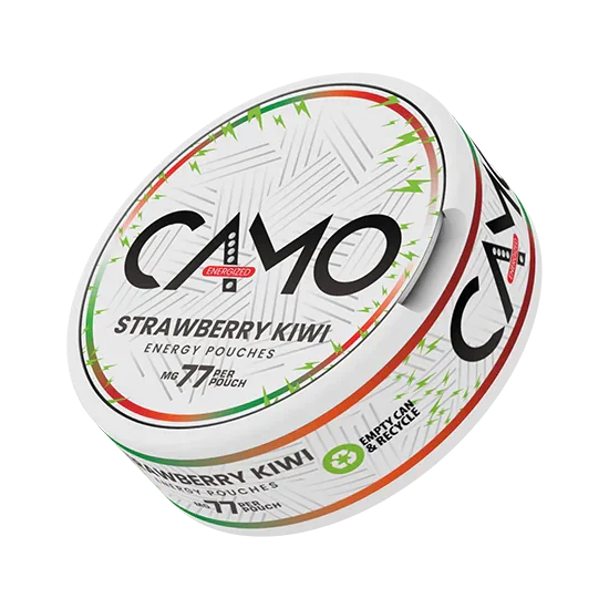 CAMO Strawberry Kiwi (77mg Caffeine) slim pouches, flavour: Strawberry, Kiwi