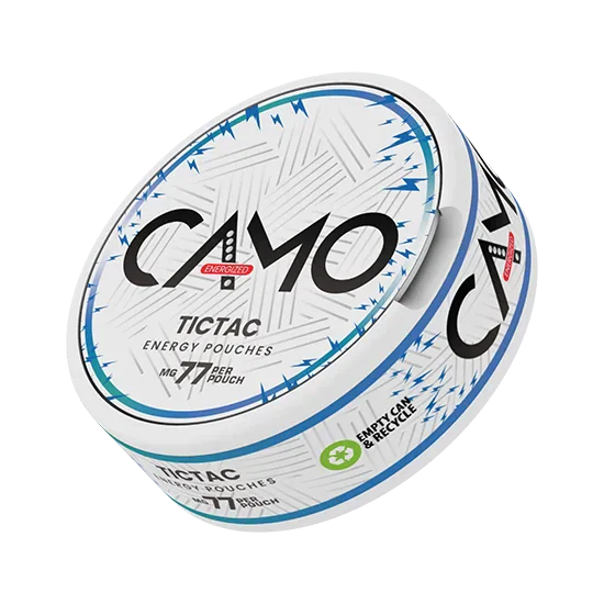 CAMO Tictac (77mg Caffeine) slim pouches, flavour: Sweet, Mint, Candy