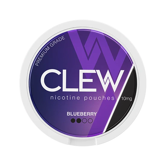 CLEW Blueberry - 10mg - rich, velvety, smooth blueberry all-white nicotine pouch by Nevcore Innovations Inc