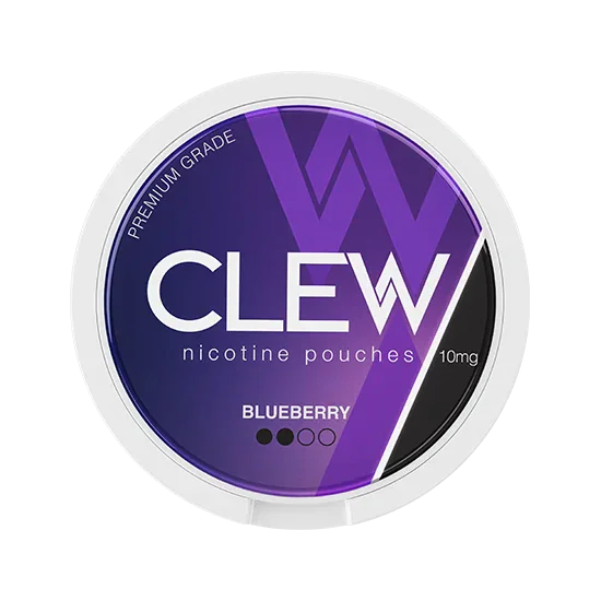 CLEW Blueberry - 10mg - rich, velvety, smooth blueberry all-white nicotine pouch by Nevcore Innovations Inc