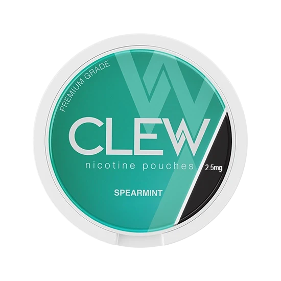 CLEW Spearmint - 2.5mg - minty, sweet, refreshing spearmint all-white nicotine pouch by Nevcore Innovations Inc