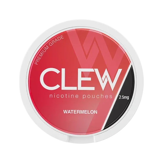CLEW Watermelon - 2.5mg - candy-sweet, sunny, juicy watermelon all-white nicotine pouch by Nevcore Innovations Inc