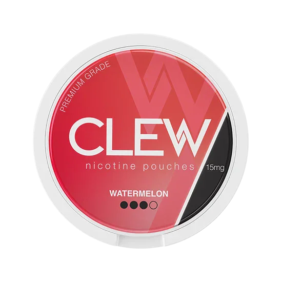 CLEW Watermelon - 15mg - candy-sweet, bright, fruity watermelon all-white nicotine pouch by Nevcore Innovations Inc