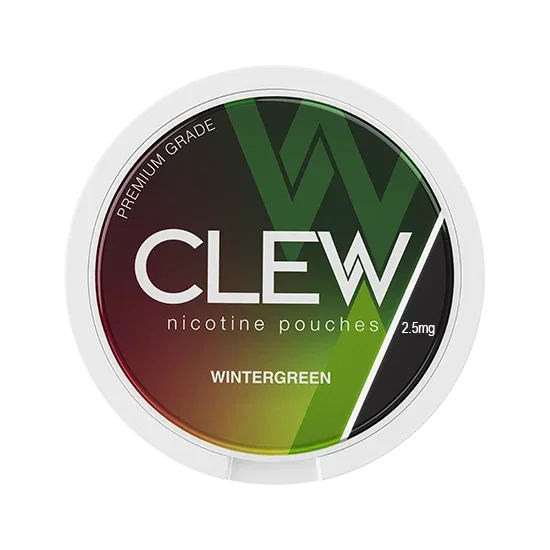 CLEW Wintergreen - 2.5mg - fresh, cool, tingling wintergreen all-white nicotine pouch by Nevcore Innovations Inc