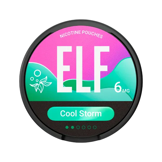 ELF Cool Storm - 6mg - mint flavour, all-white nicotine pouch by Elf Bar