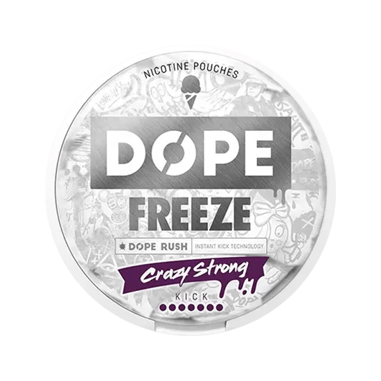 dope freeze crazy strong nicotine pouches