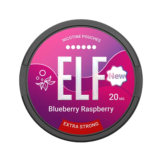 ELF Blueberry Raspberry Extra Strong 20MG Blueberry and Raspberry nicotine pouches