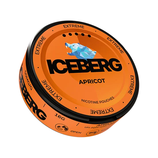 ICEBERG Apricot Extreme - 50mg slim nicotine pouch can