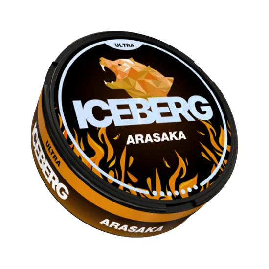 ICEBERG Arasaka70mg slim nicotine pouches with peach flavour