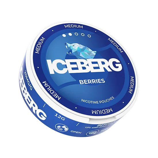 ICEBERG Berries Medium 20mg berry flavour slim nicotine pouches