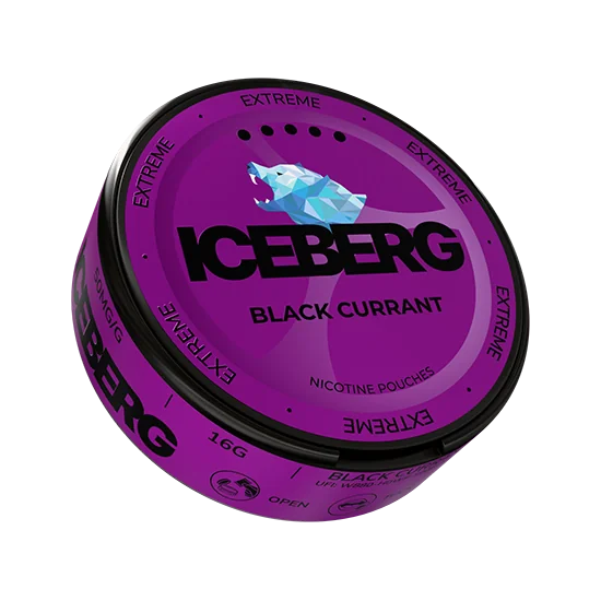 ICEBERG Black Currant Extreme - 50mg slim nicotine pouch can