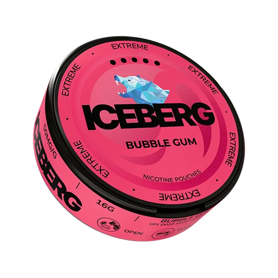 ICEBERG Bubble Gum Extreme - 50mg slim nicotine pouch can