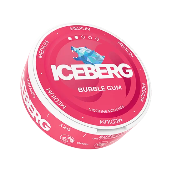 ICEBERG Bubble Gum Medium 20mg gum flavour slim nicotine pouches
