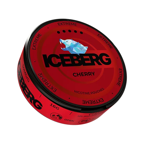 ICEBERG Cherry Extreme - 50mg slim nicotine pouch can