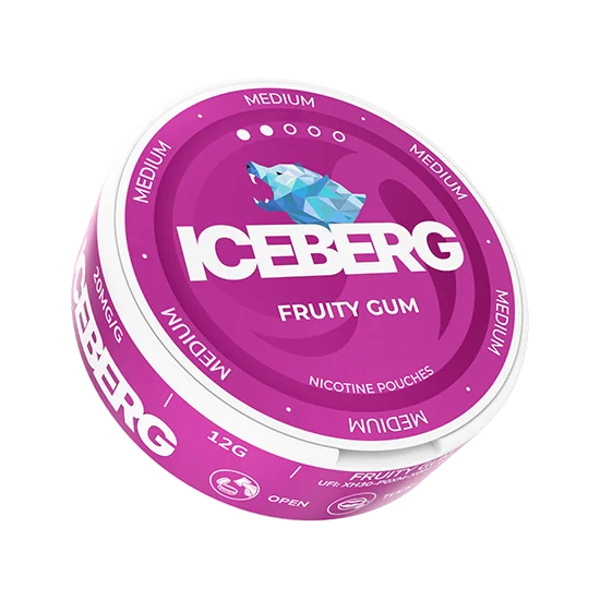 ICEBERG Fruity Gum Medium 20mg fruity gum slim nicotine pouches