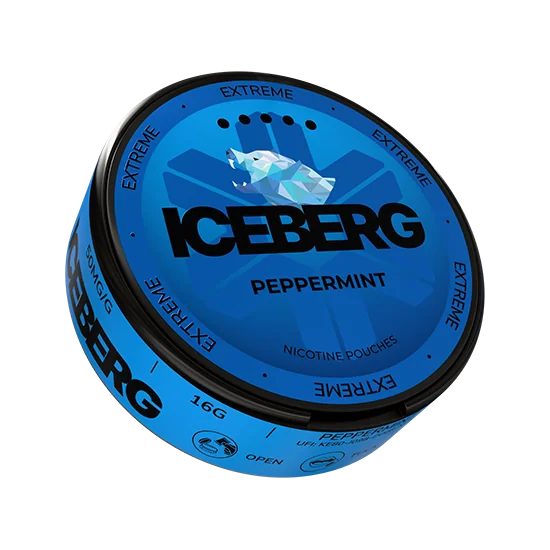 ICEBERG Peppermint Extreme - 50mg slim nicotine pouch can