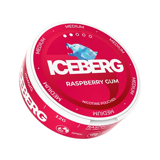 ICEBERG Raspberry Gum Medium 20mg slim nicotine pouches