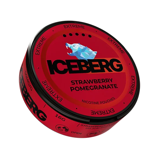ICEBERG Strawberry Pomegranate Extreme - 50mg slim nicotine pouch can