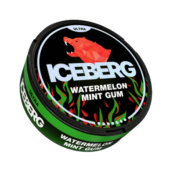 ICEBERG Watermelon Mint Gum 70mg slim nicotine pouches
