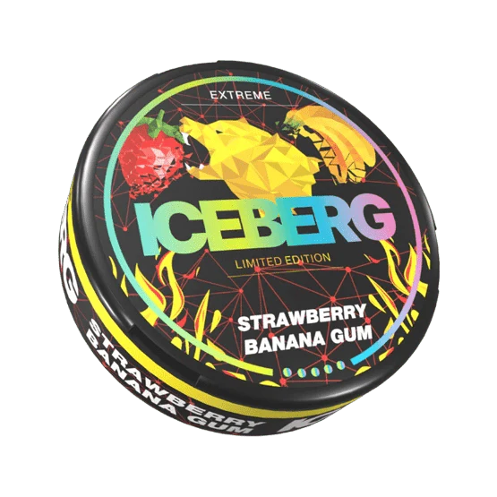 iceberg strawberry banana gum - 50mg nicotine pouches