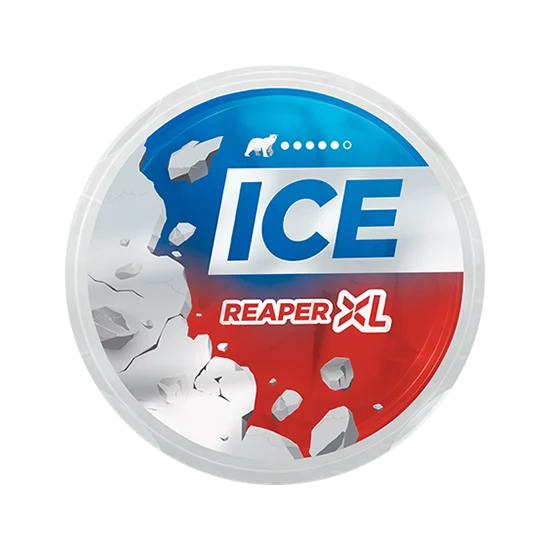 ICE Reaper Xl - 16.5mg - mint, reaper chili flavour, all-white nicotine pouch by Nicopods ehf