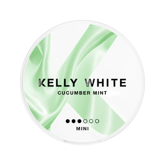 KELLY WHITE Cucumber Mint all-white nicotine pouch, Cucumber, Mint flavour