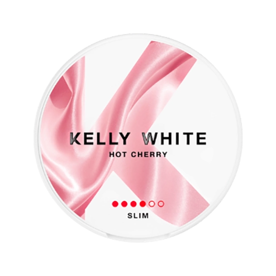 KELLY WHITE Hot Cherry all-white nicotine pouch, Chilli, Cherry flavour