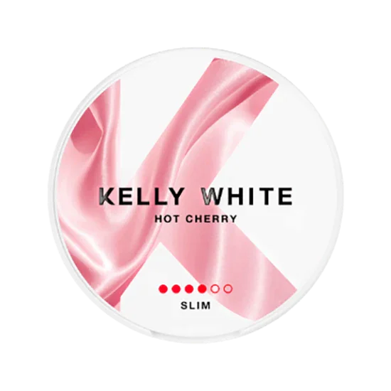KELLY WHITE Hot Cherry all-white nicotine pouch, Chilli, Cherry flavour
