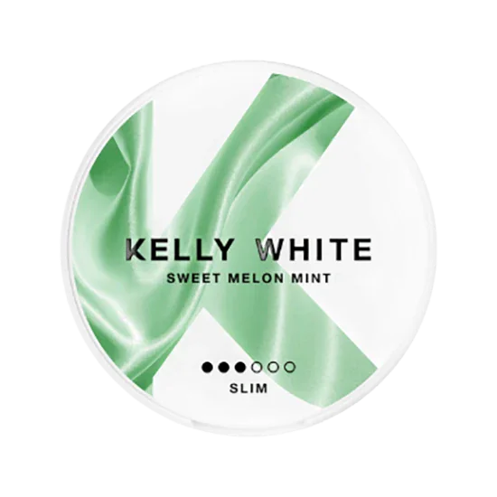 KELLY WHITE Sweet Melon Mint all-white nicotine pouch, Sweet Melon, Mint flavour