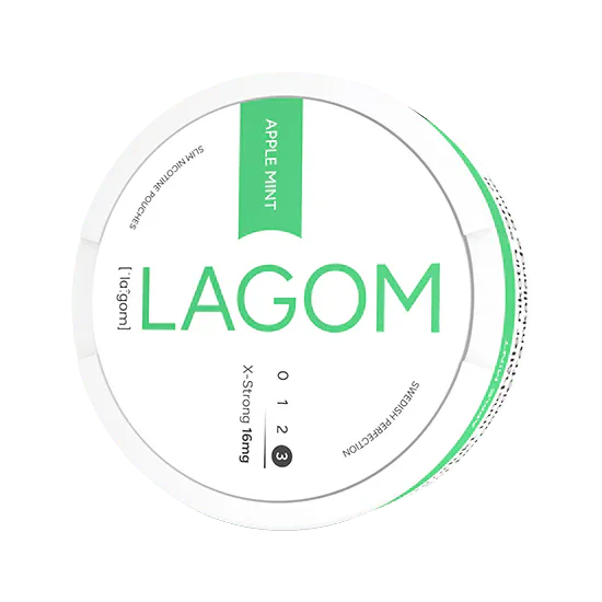 lagom apple mint x-strong 16mg nicotine pouches