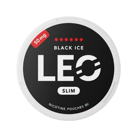 LEO Black Ice 35mg Blackcurrant slim pouches can