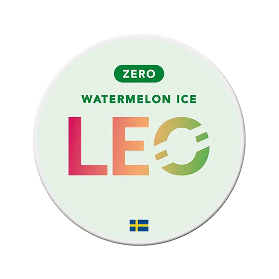 LEO Watermelon Ice Zero slim pouches, flavour: Watermelon, Mint