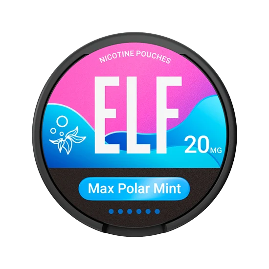 ELF Max Polar Mint - 20mg - mint flavour, all-white nicotine pouch by Elf Bar