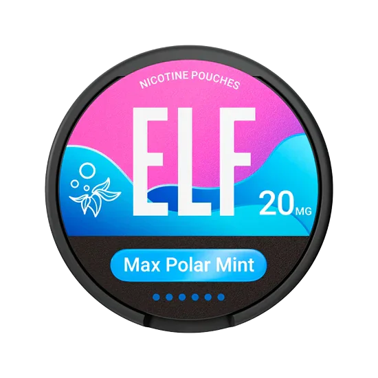 ELF Max Polar Mint - 20mg - mint flavour, all-white nicotine pouch by Elf Bar