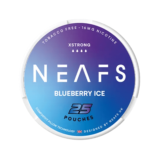 neafs blueberry ice xstrong nicotine-free nicotine pouches