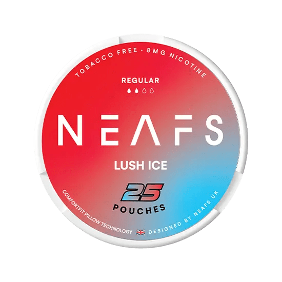 neafs lush ice nicotine-free nicotine pouches