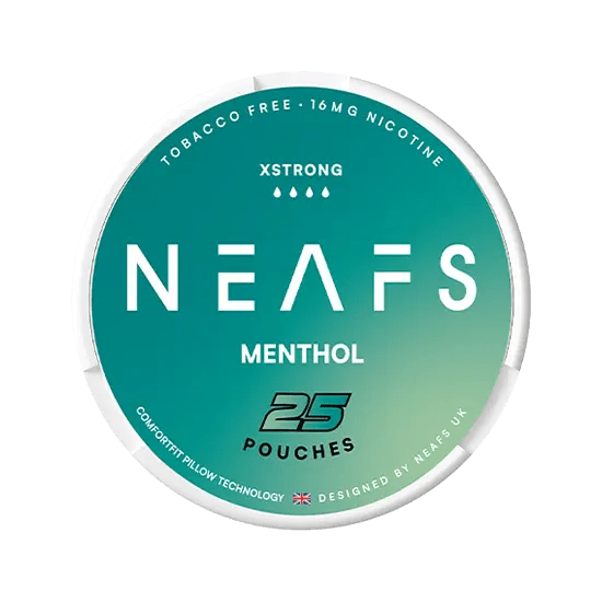 neafs menthol xstrong nicotine-free nicotine pouches